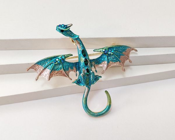 Flying Dragon pendant brooch